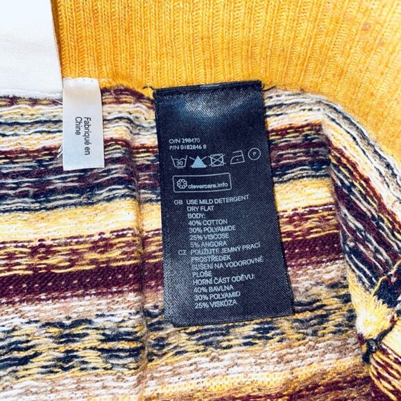Vintage Yellow Striped Knit Mini Skirt - Picture 9 of 9